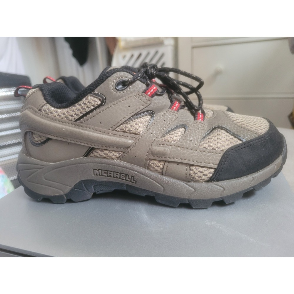 Merrell Shoe Low Lace Waterproof Hiking Sneakers Brown Black Size US 3.5 - Picture 3 of 9